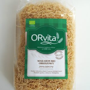 MAKARON ORKISZOWY JASNY JAJECZNY EKO 400 g, NITKA ROSOŁOWA